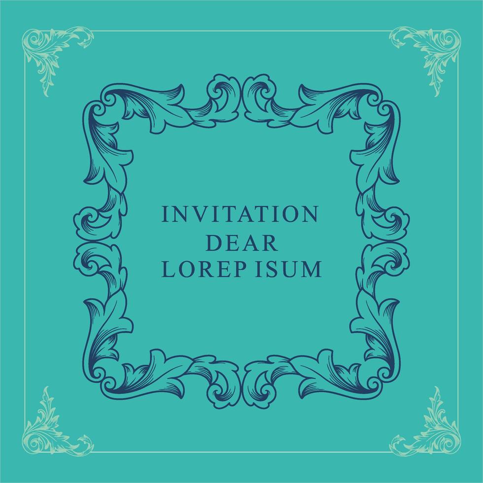 Blue Frame Vintage  vector