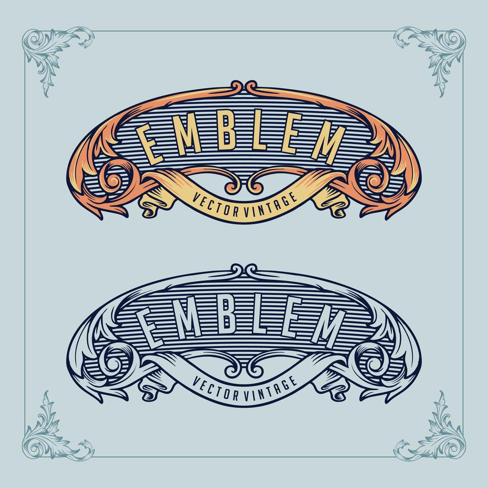 Emblem monogram set 1227374 Vector Art at Vecteezy