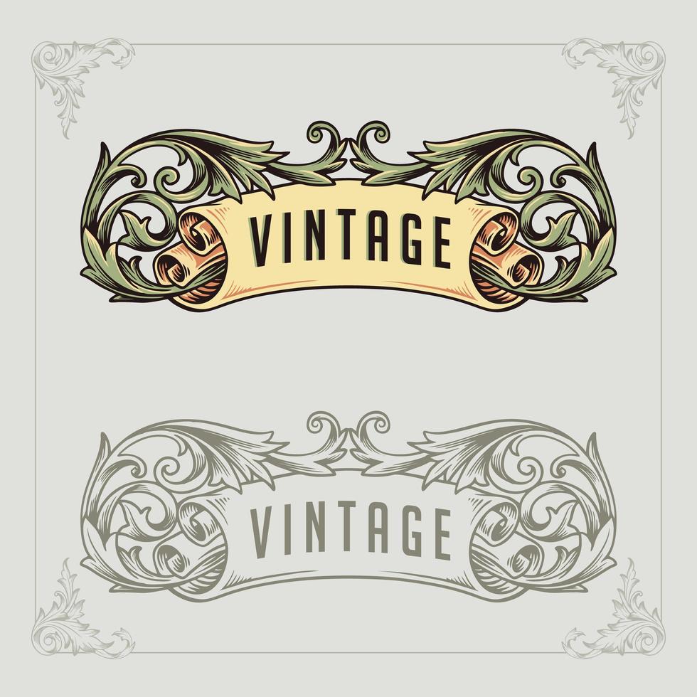 Luxury banner ribbon vector
