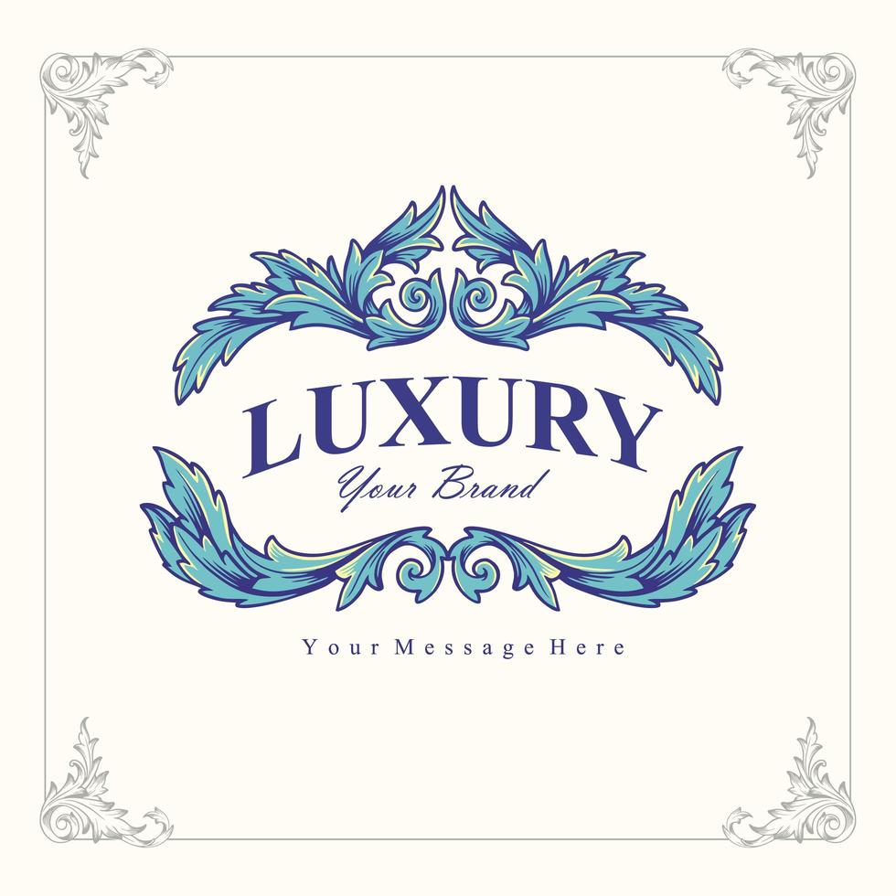 Luxury logo brand Vintage vector