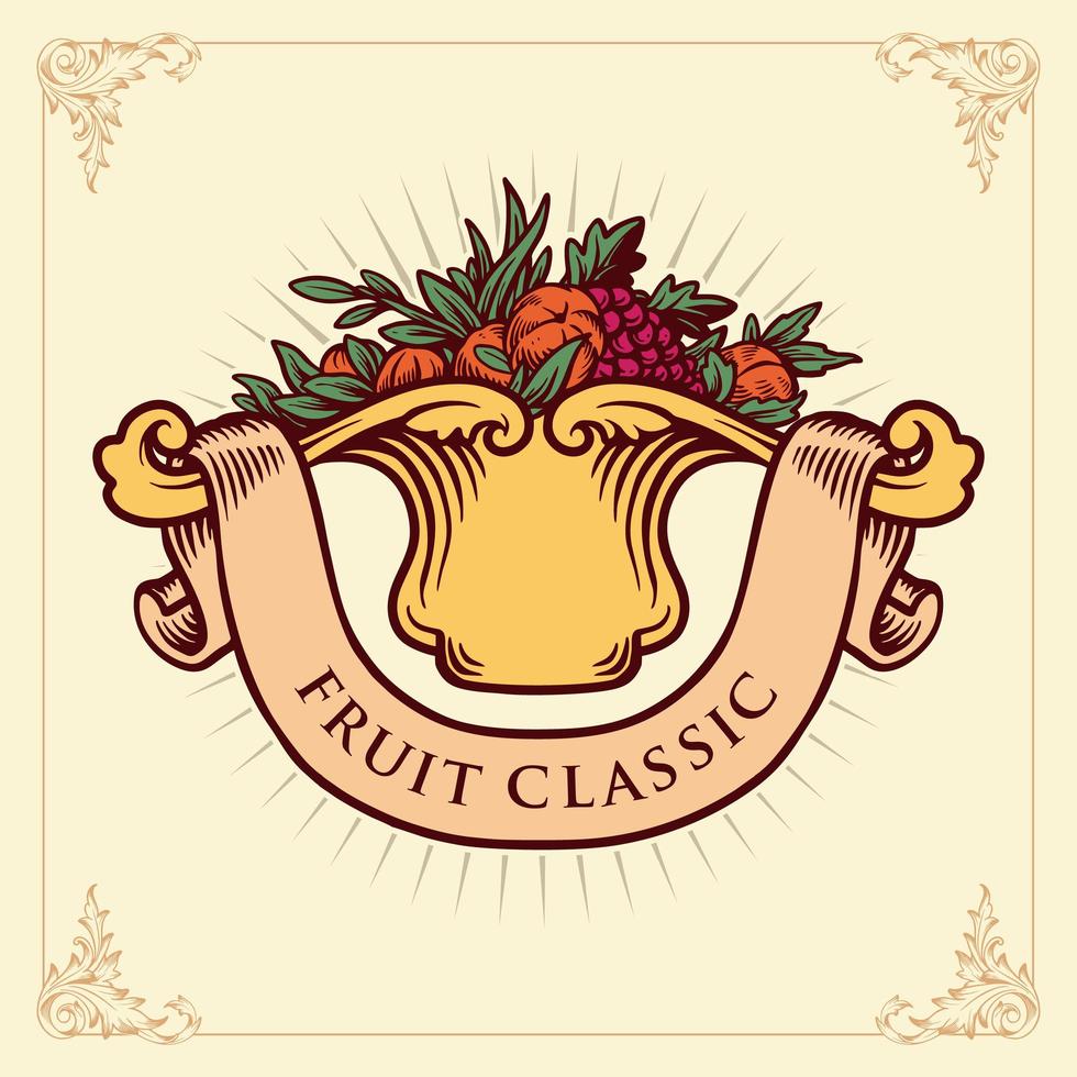 Fruits Classic Badge  vector