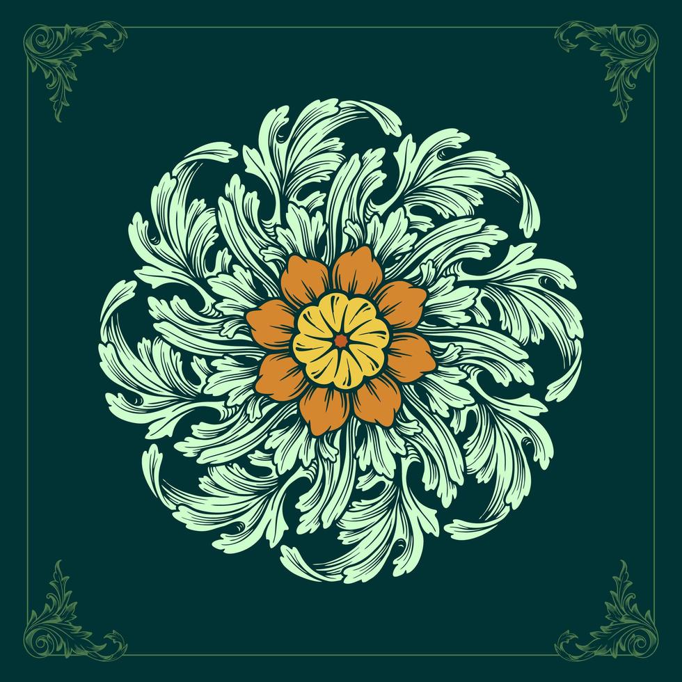 Mandala ornaments floral  vector