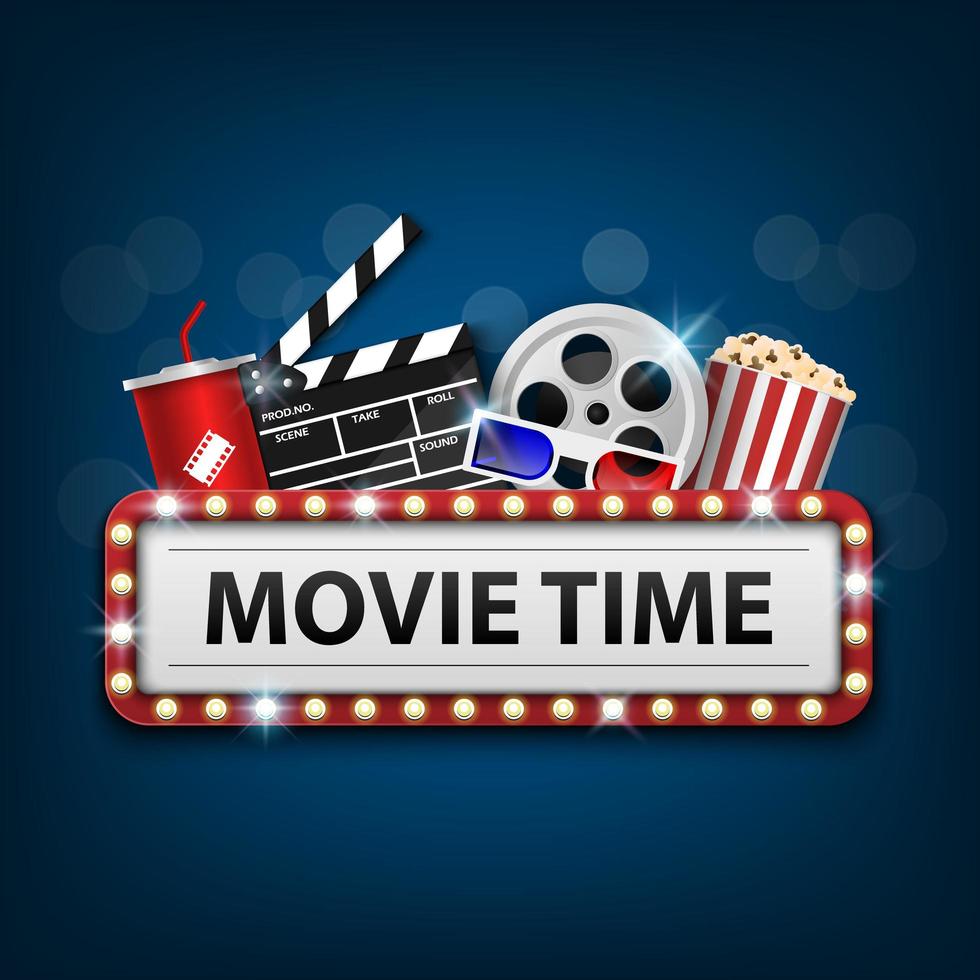 Cinema background concept vector