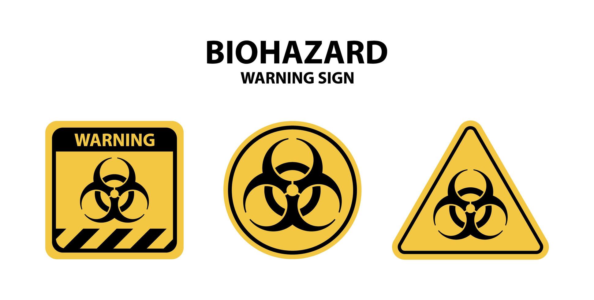 Biohazard warning sign collection vector