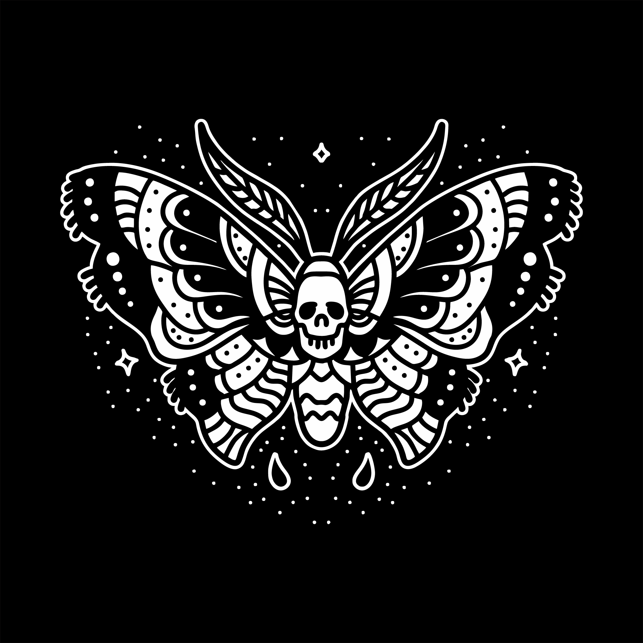 Dark butterfly tattoo design 1227502 Vector Art at Vecteezy