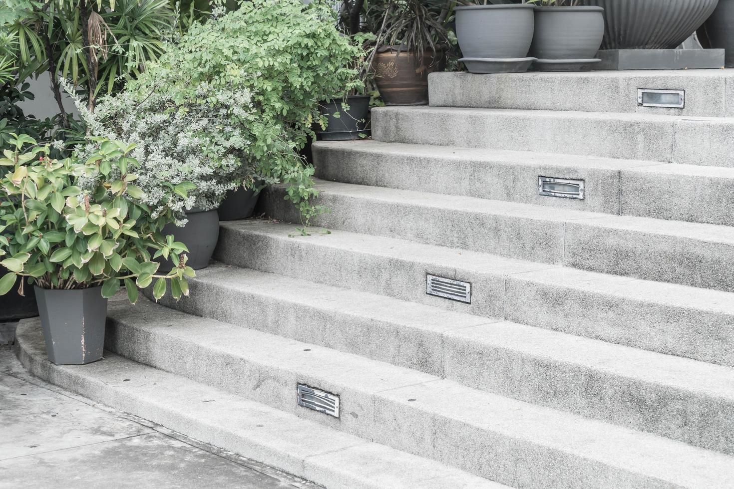 Empty stone stairway photo