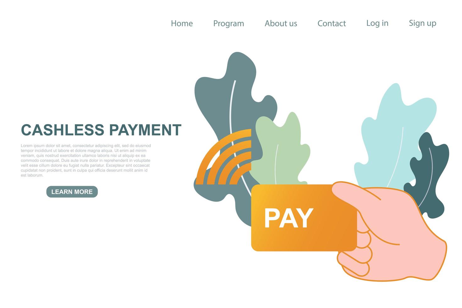 Contactless, Cashless Payment vector