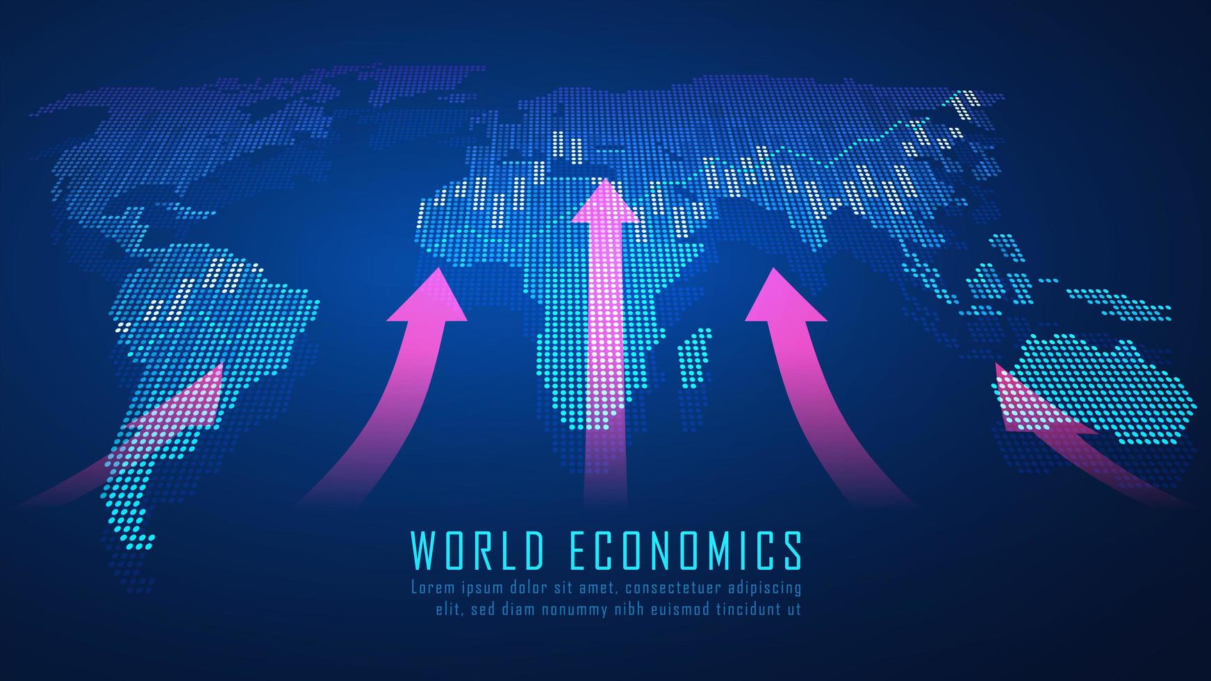 Global finance graphic concept vector