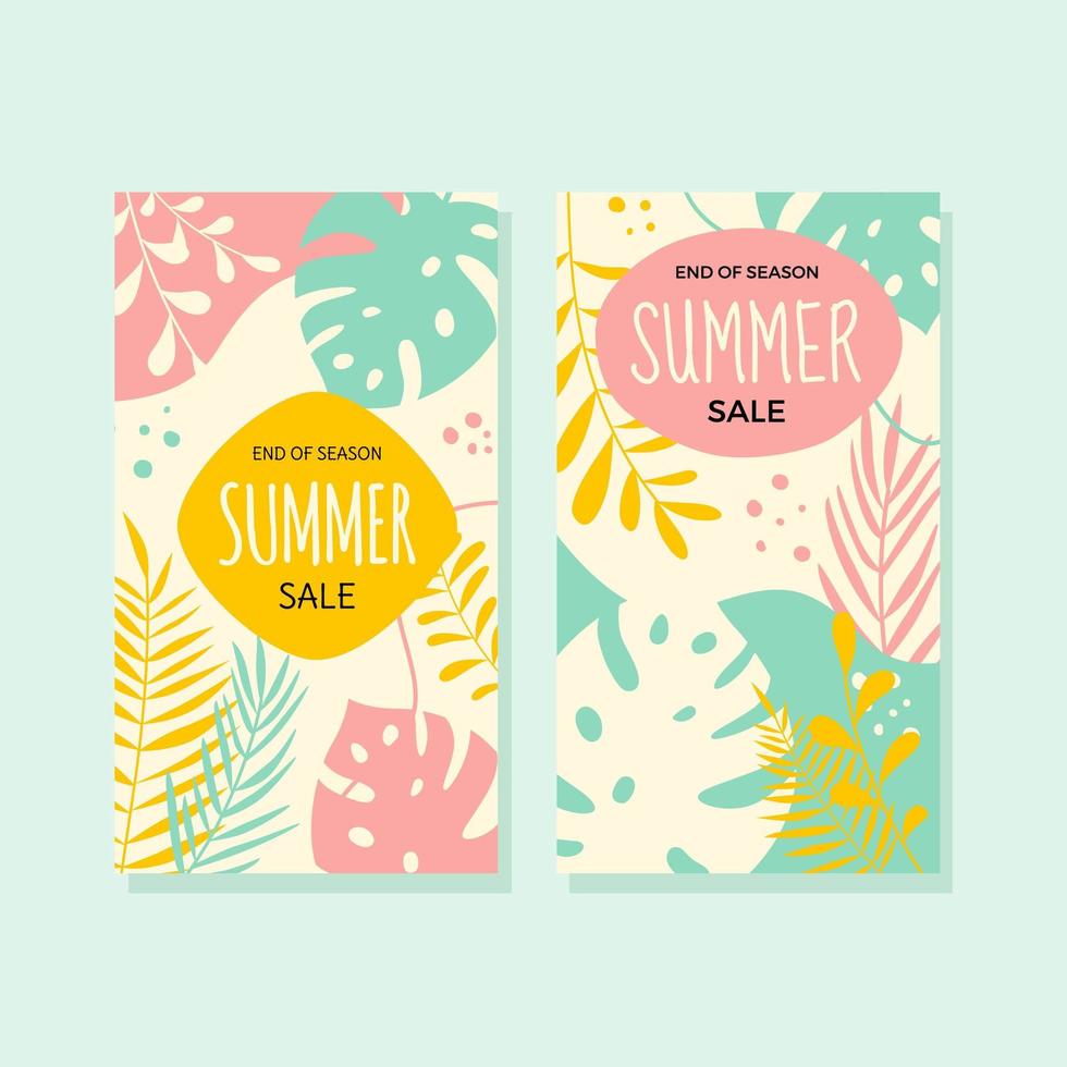 End of Season Summer Sale Social Media Template vector