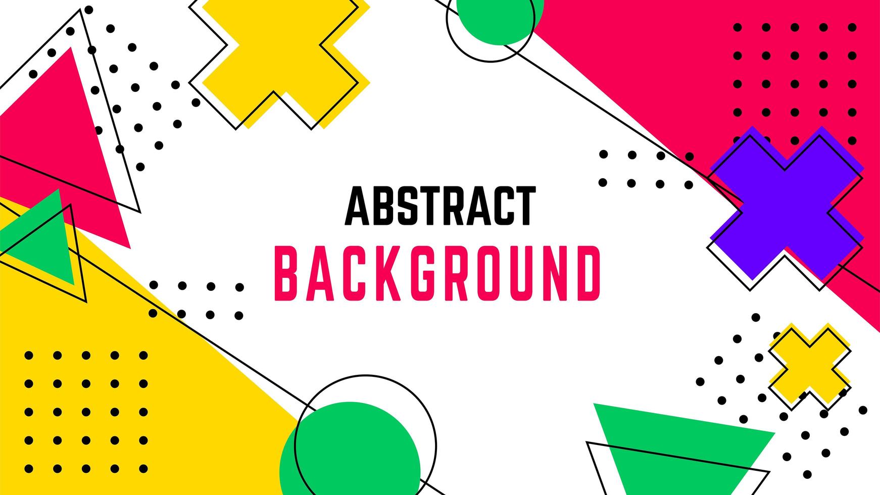 Abstract Colorful Memphis Shape Design vector