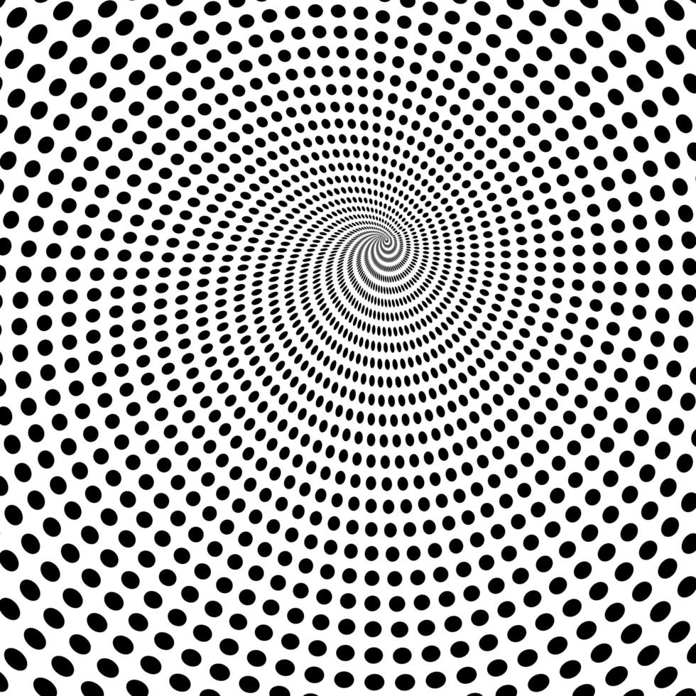 Vortex of black dots vector