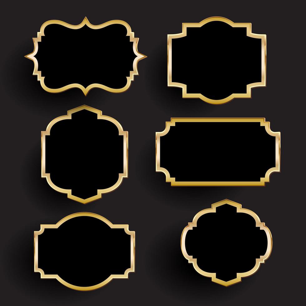 Decorative gold and black frames  vector