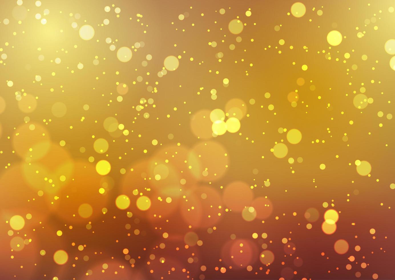 Gold bokeh lights vector