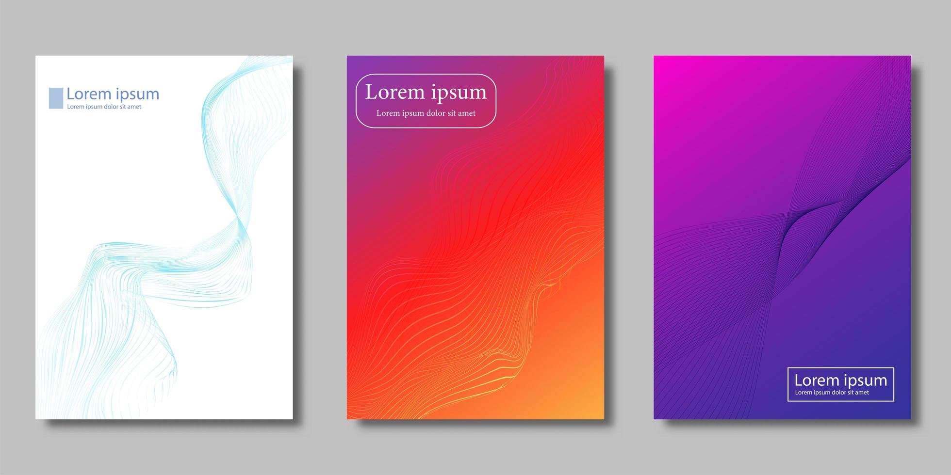 Flowing gradient cover set vector