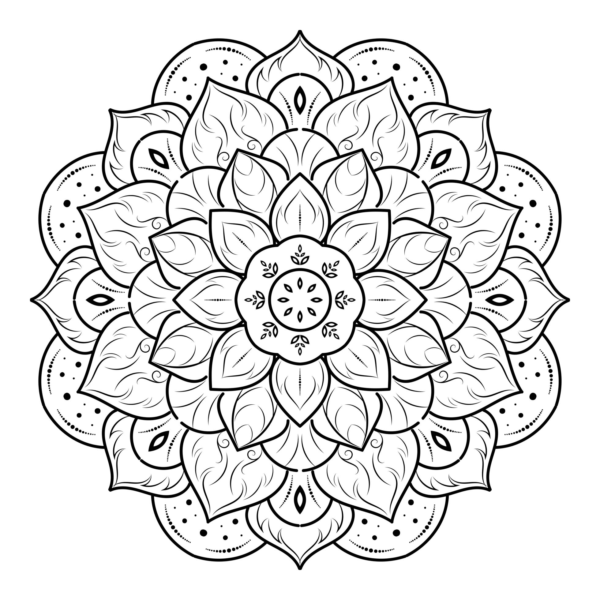 mandala floral de flor en capas 1228329 Vector en Vecteezy
