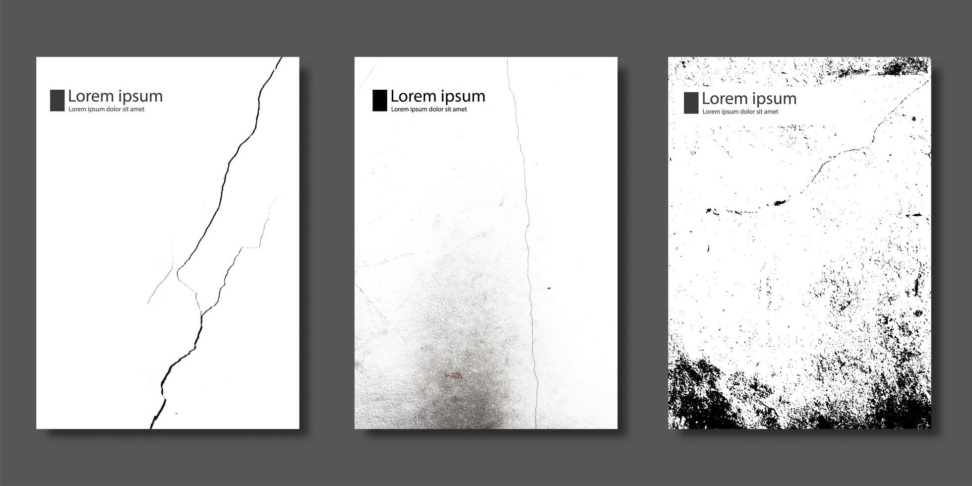 Grunge Vintage Cracked Wall Cover Set Download Free Vectors