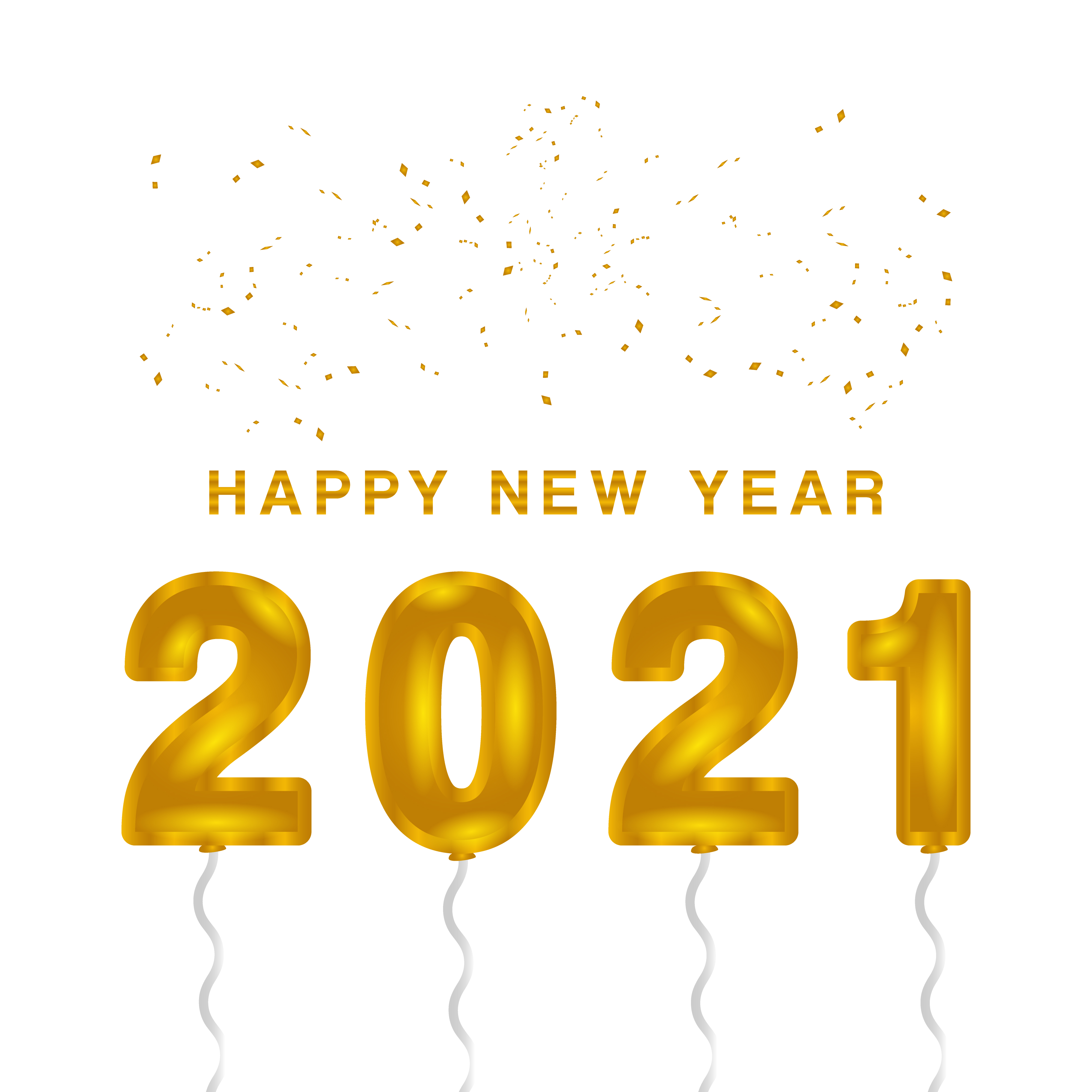 Happy new year 2021 balloons with glitter 1228483 Vector Art at Vecteezy