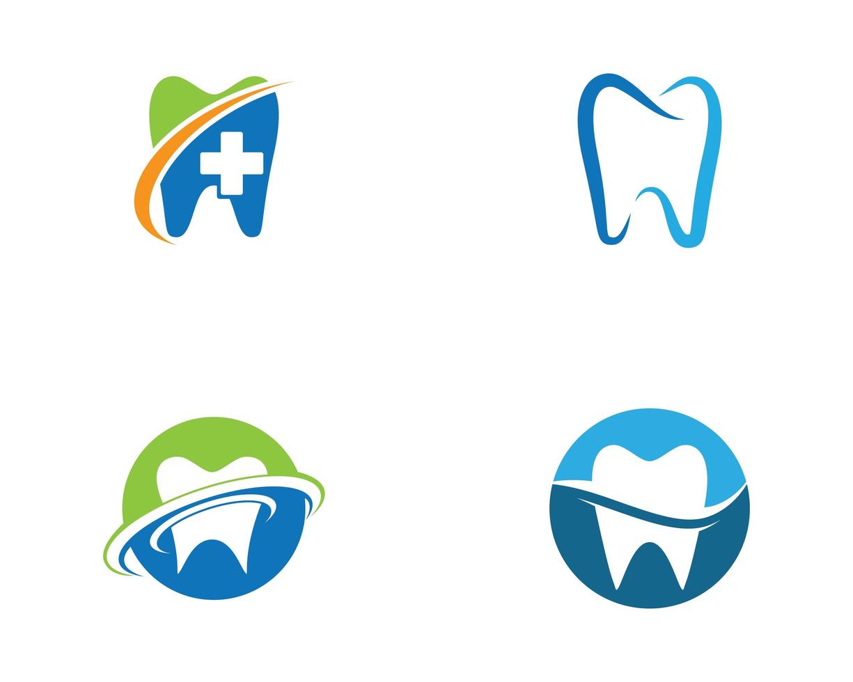 Dental icon set vector