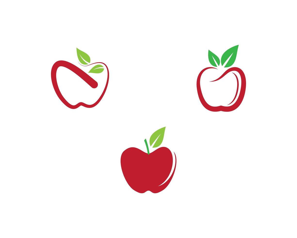 conjunto de iconos de apple vector