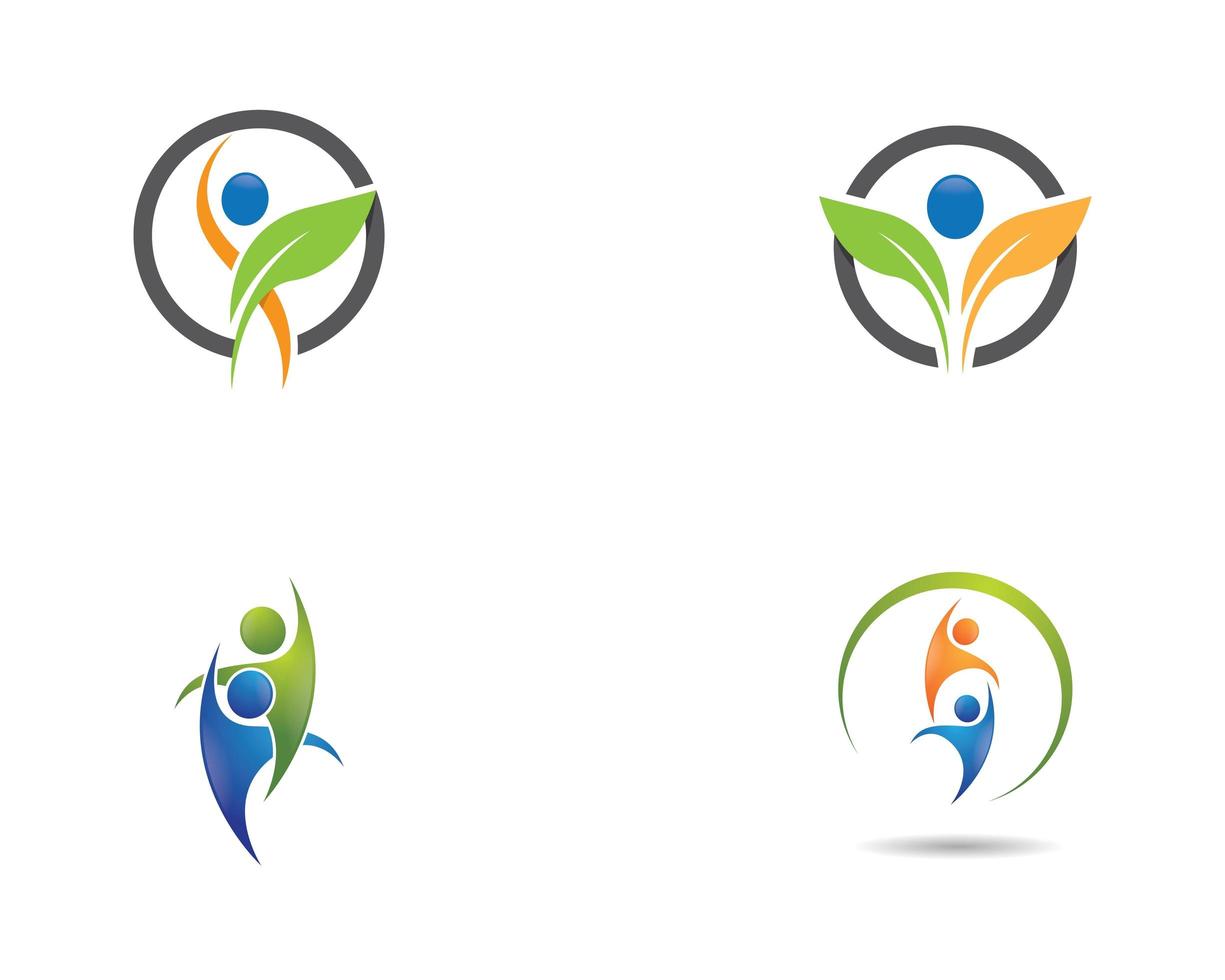 Healthy life logo set vector