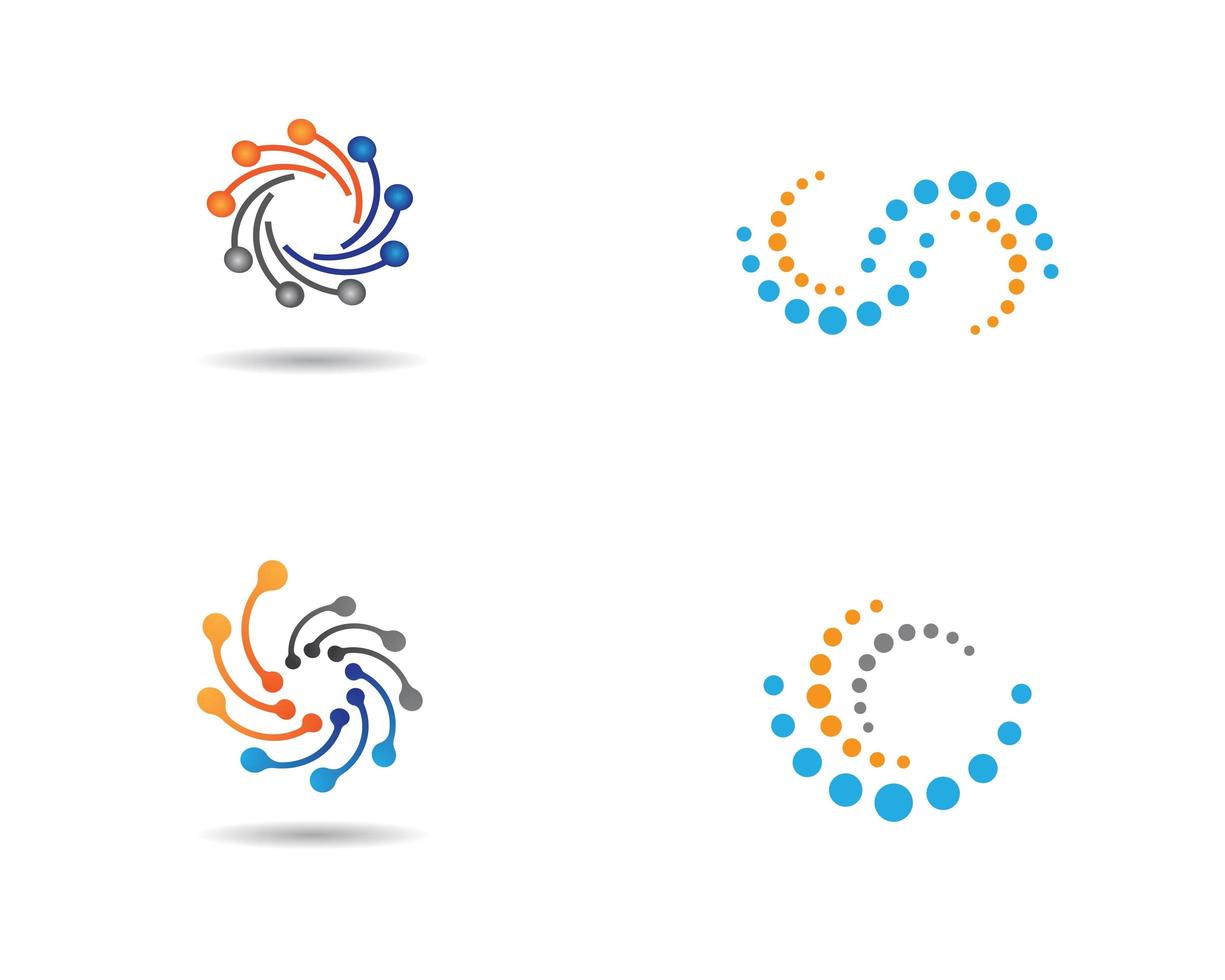 Molecule logo icon set  vector