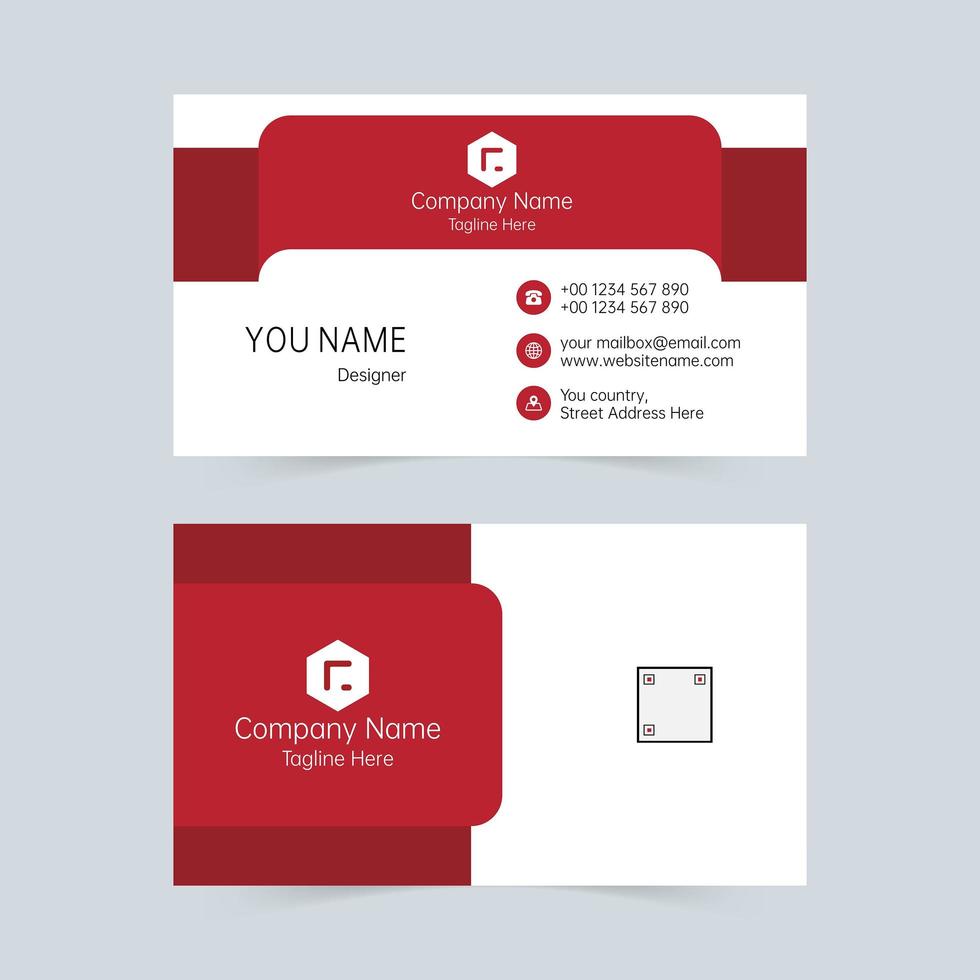 Simple minimalist business card template  vector