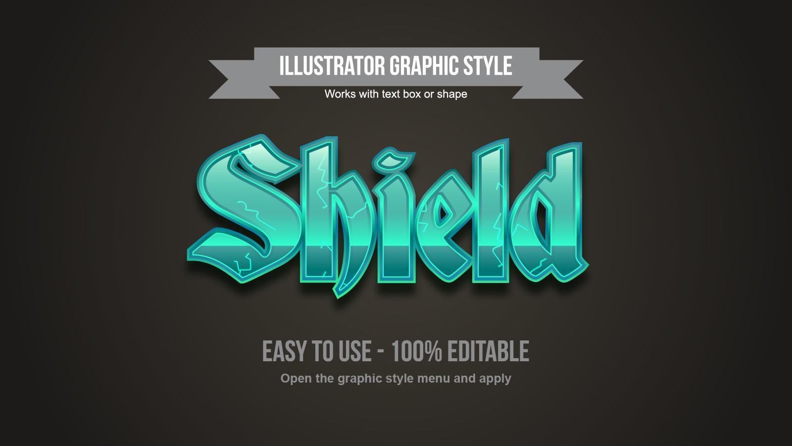 Light Green Emerald 3d Gaming Gothic Text Effect vector