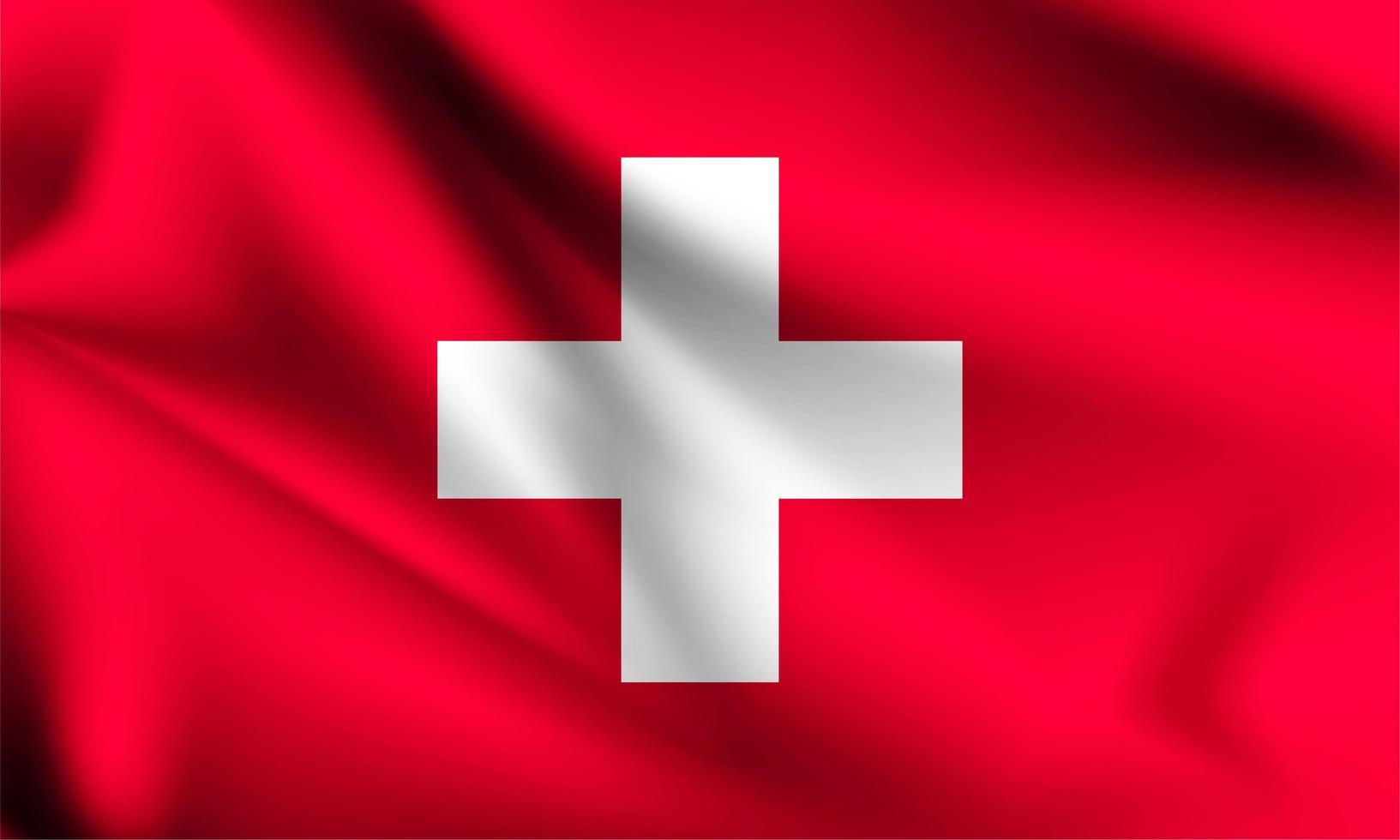 Switzerland flag blowing in the wind vector