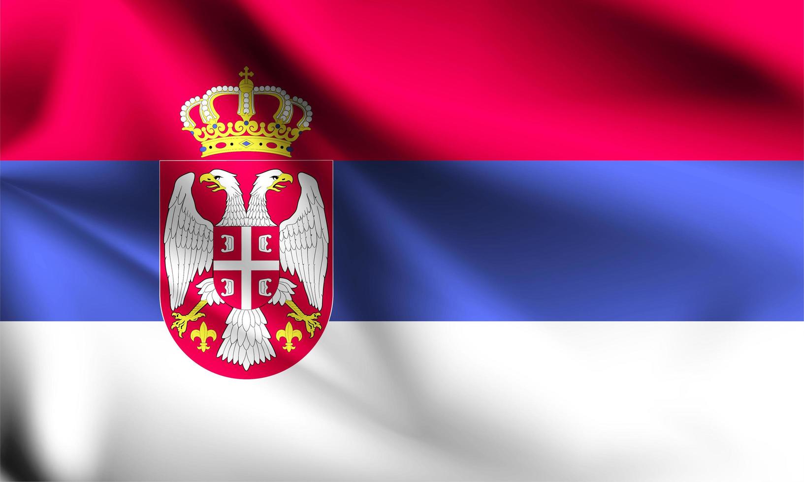 Serbia 3d flag  vector
