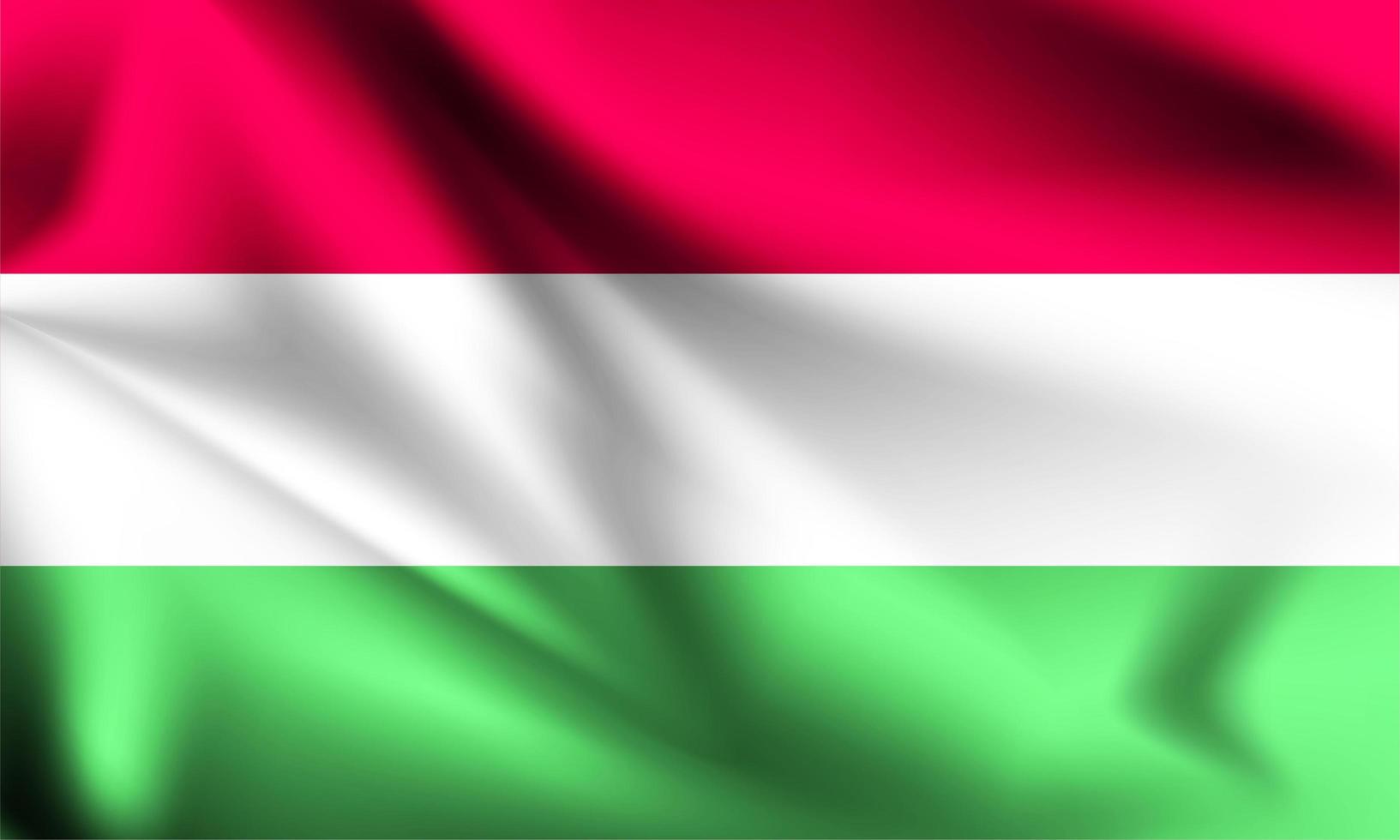 Hungary 3D flag  vector