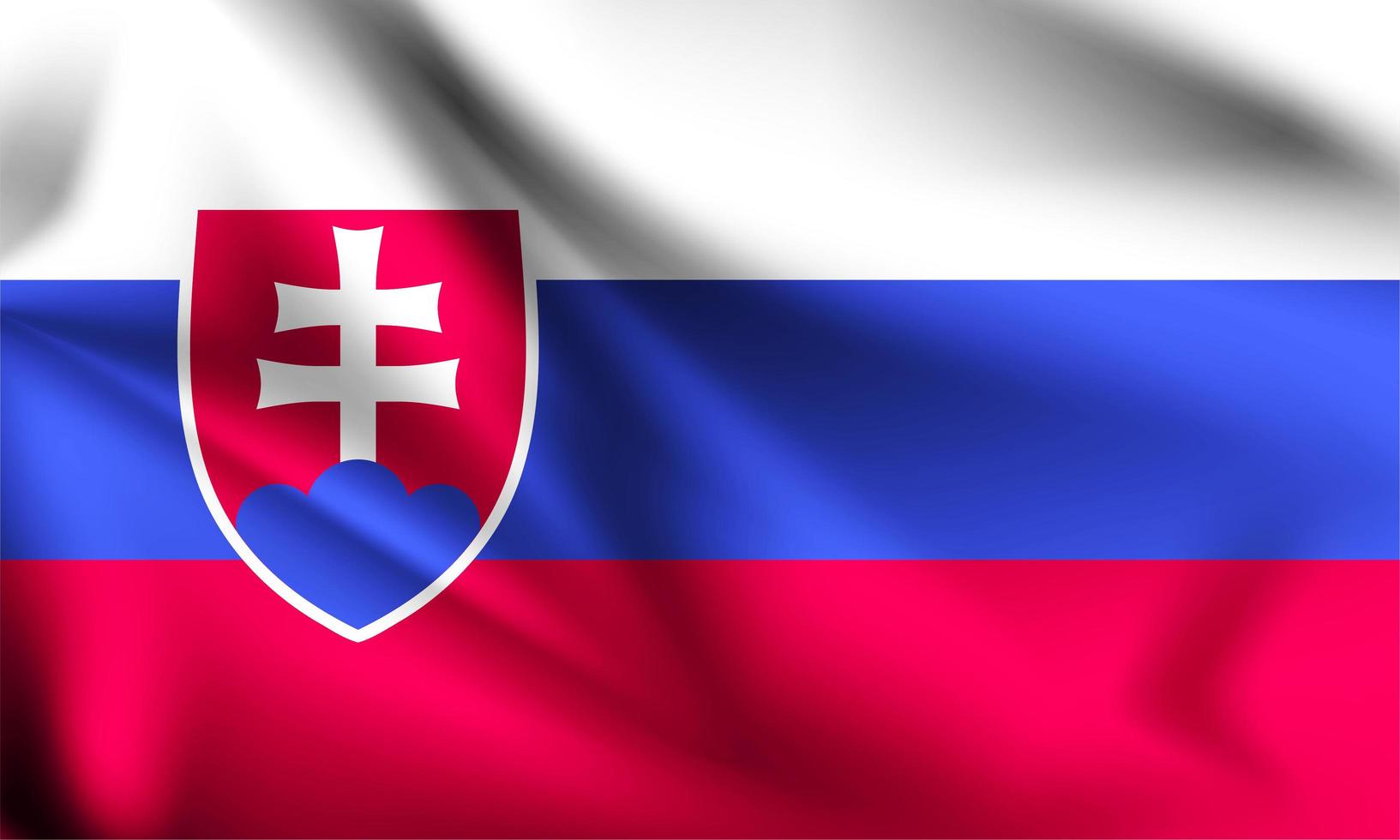 Slovakian 3d flag  vector