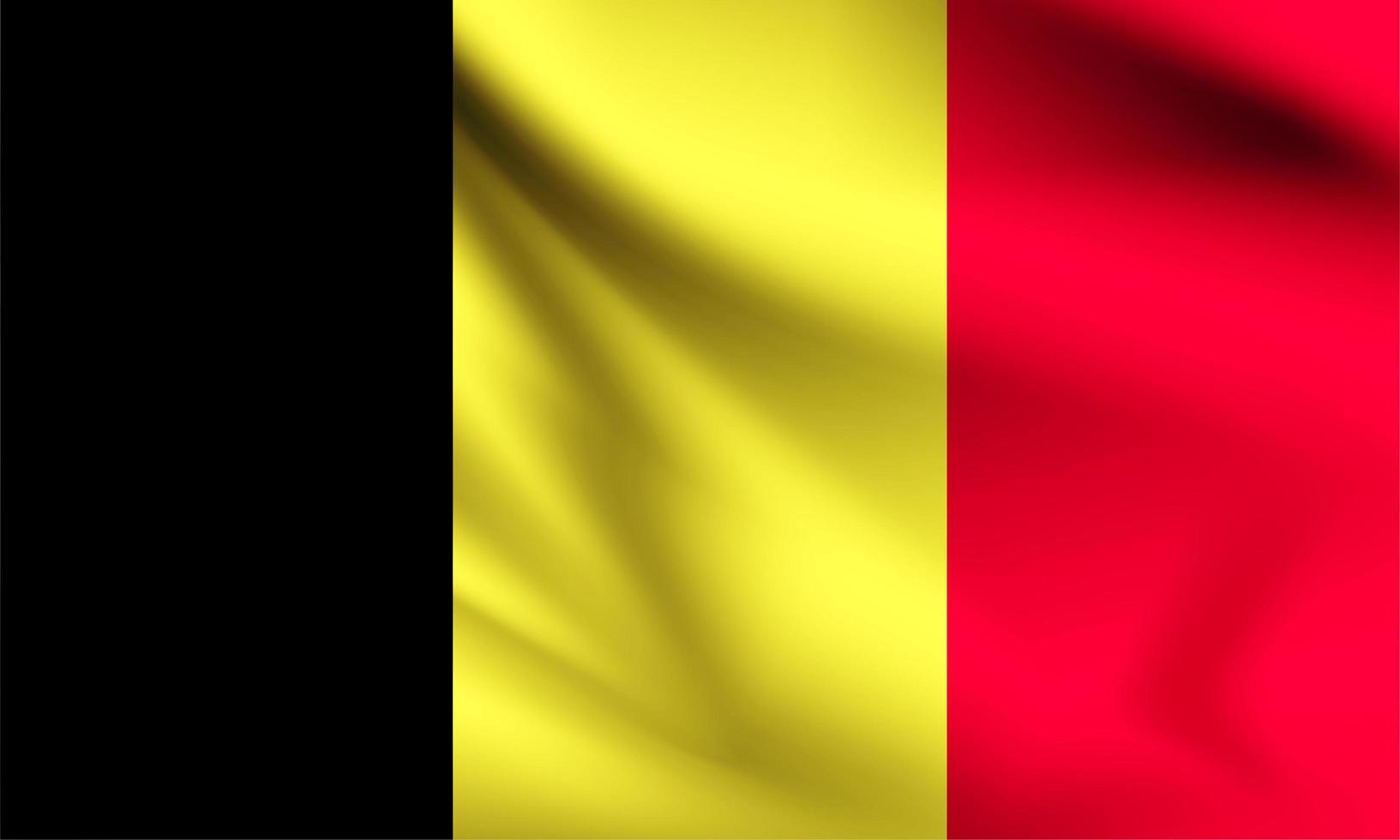 bandera 3d de bélgica vector