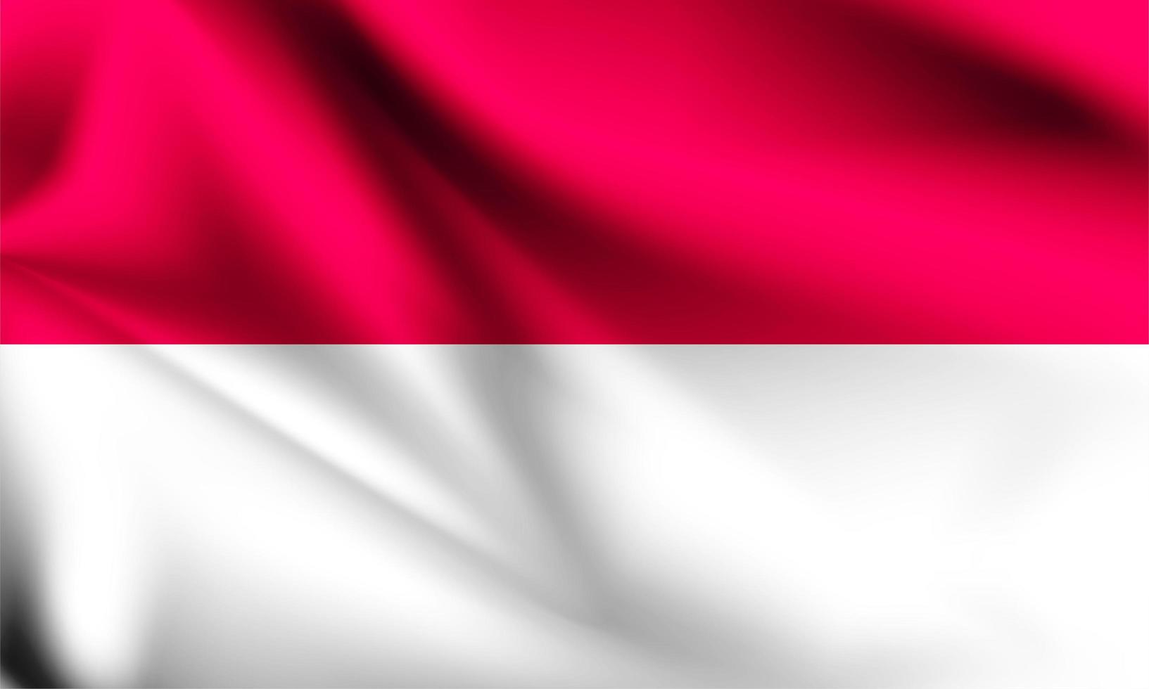 Monaco 3d flag  vector