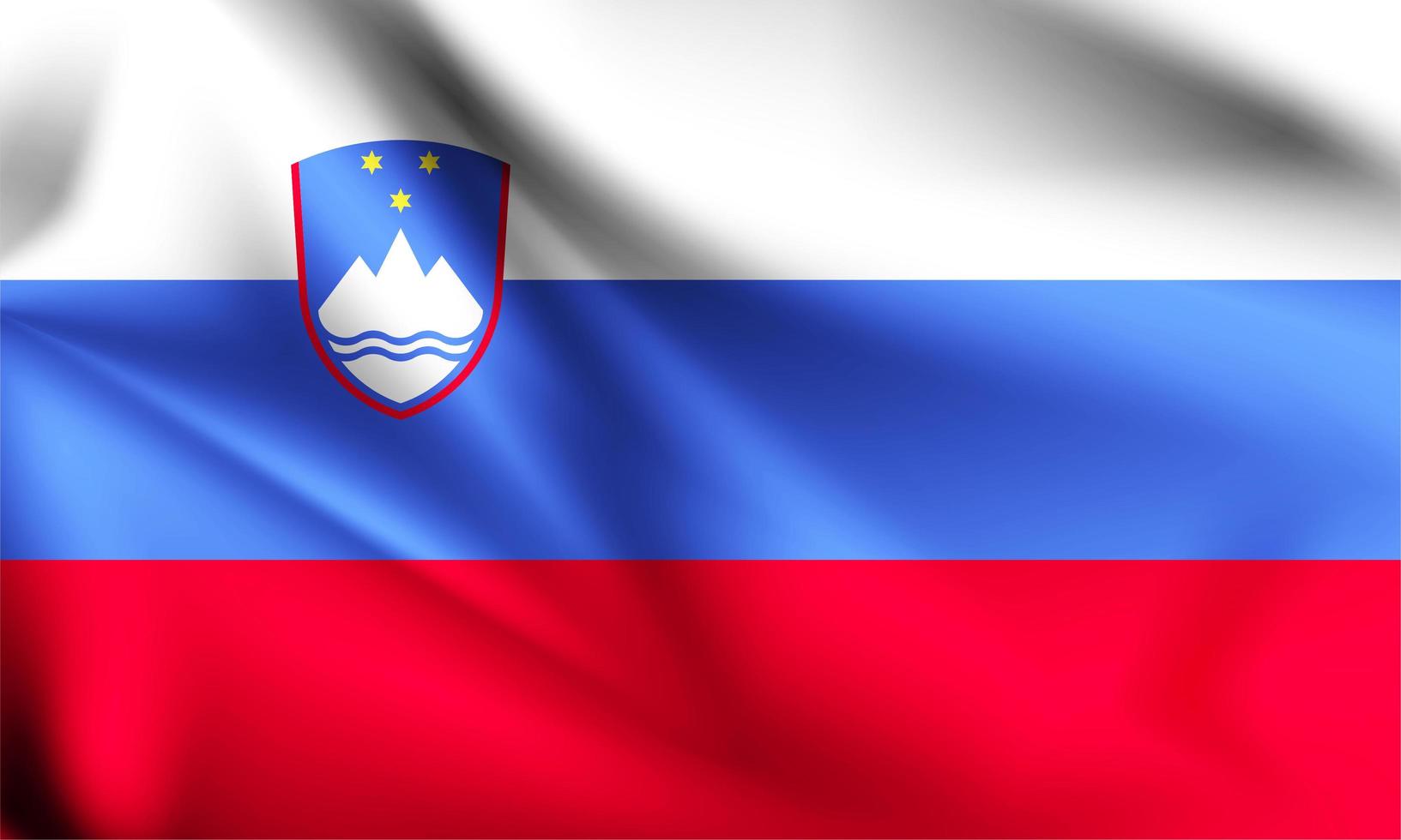 Slovenia 3d flag close up  vector