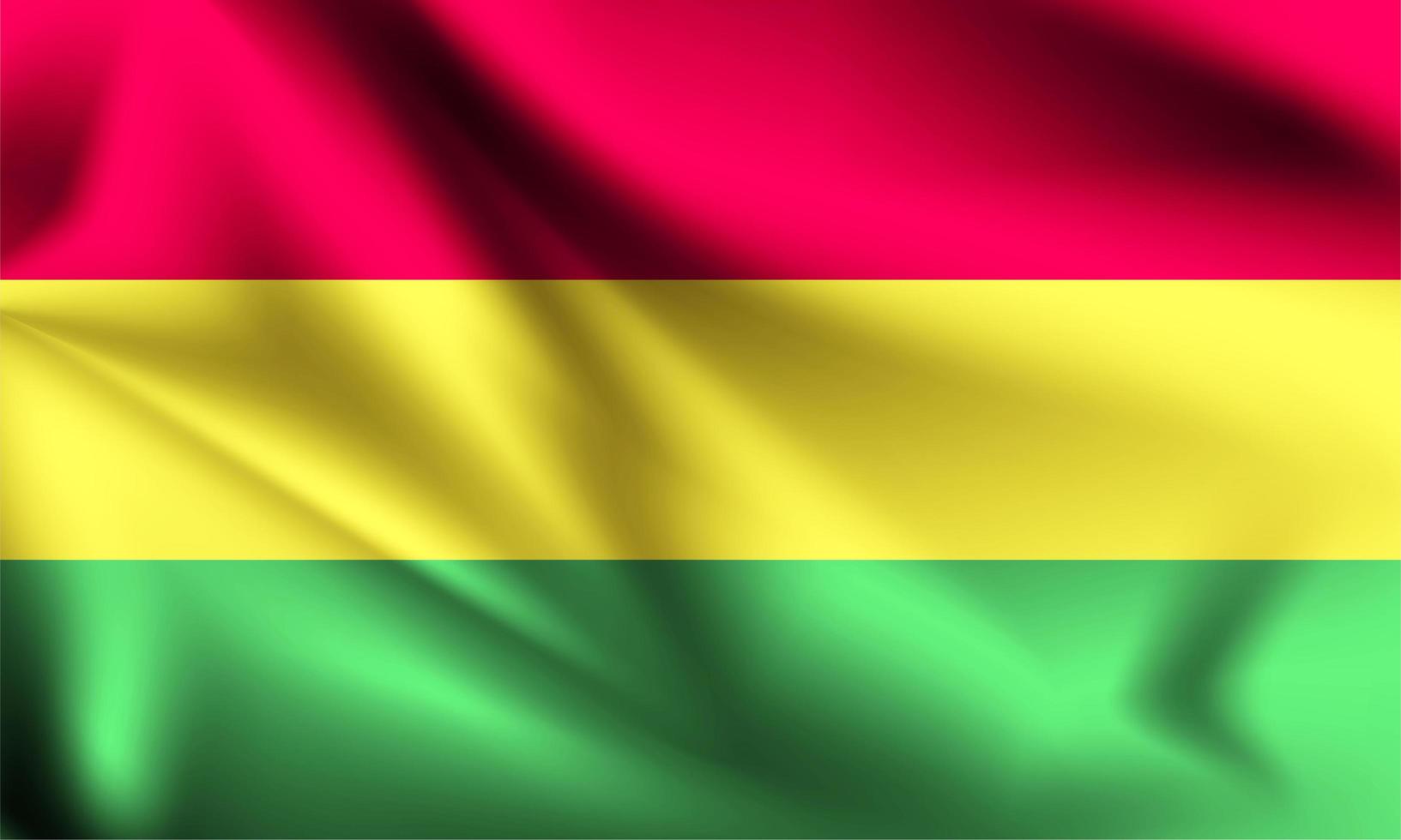 Bolivia 3d flag  vector