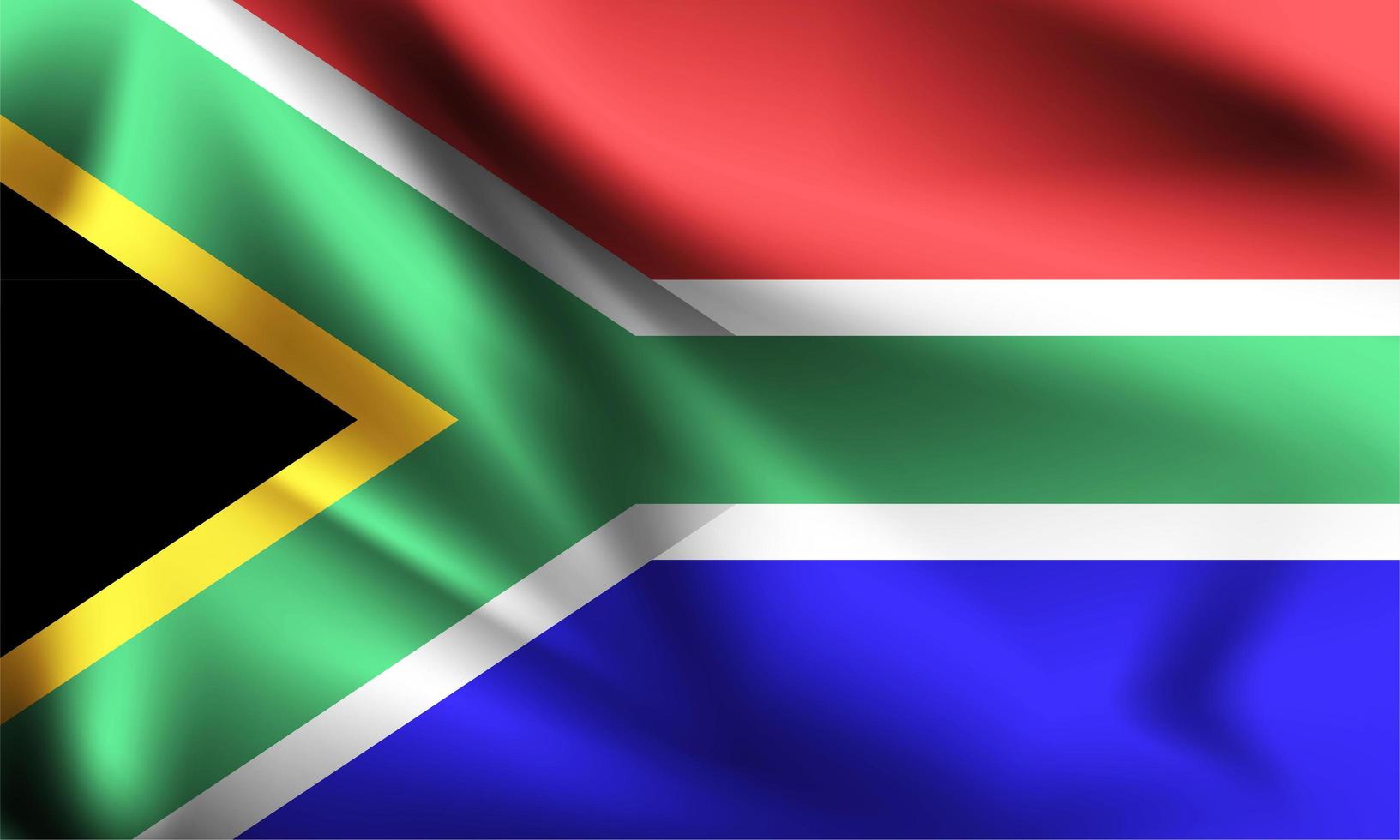 South African 3d flag  vector