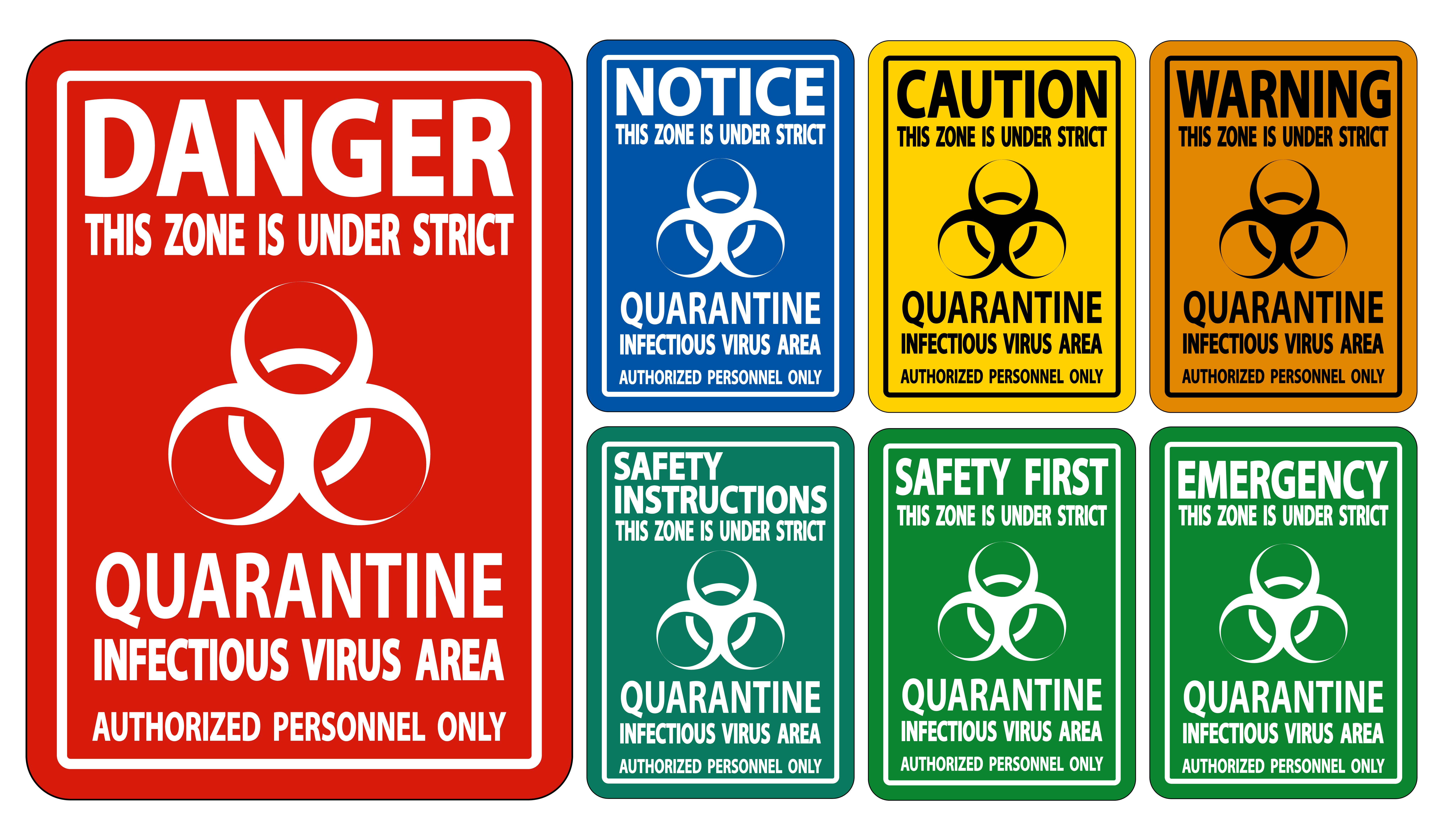 sinal de área de vírus infeccioso de quarentena - Download ...