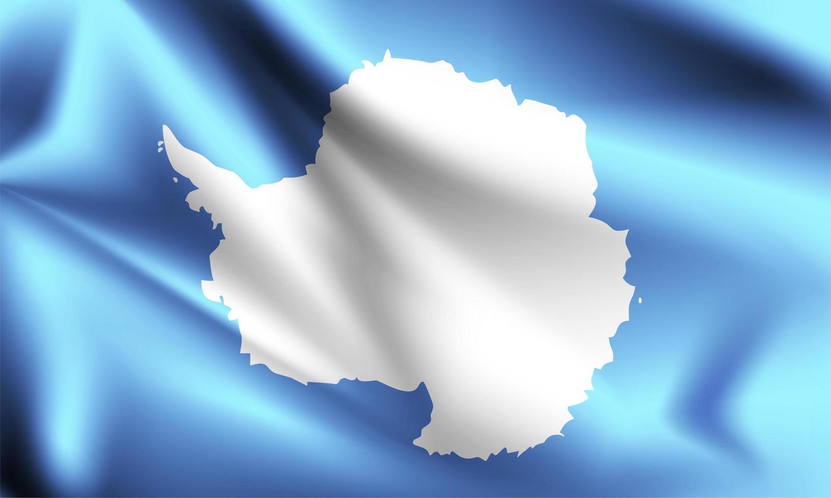 Antarctica 3d flag  vector