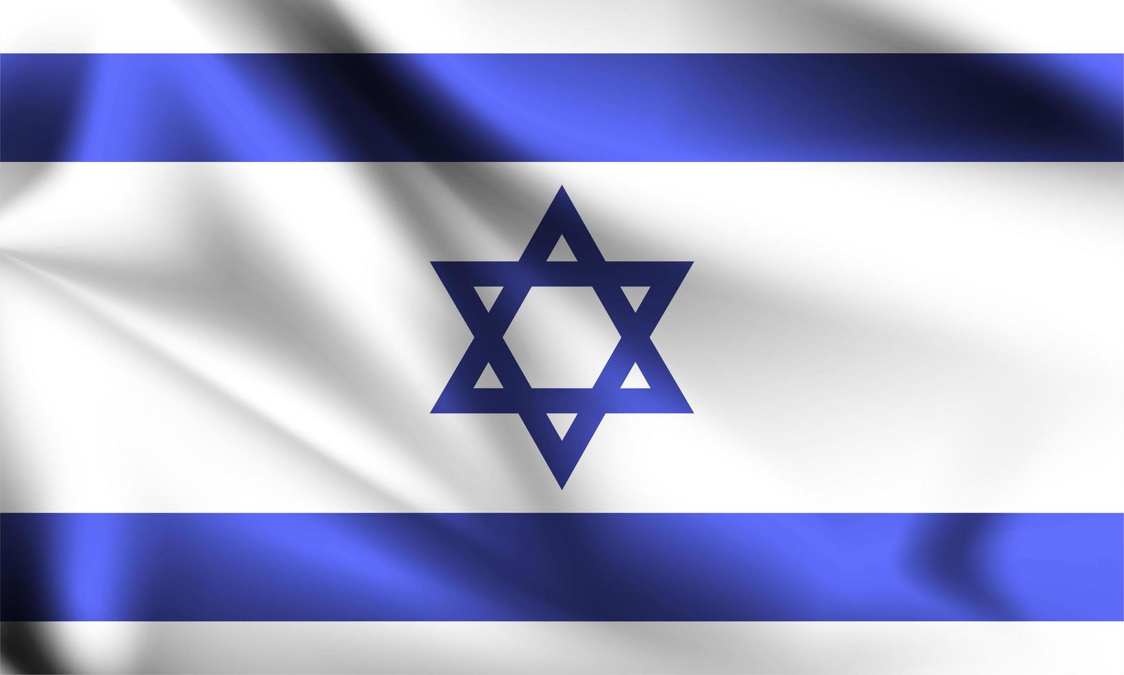 Israel 3d flag  vector