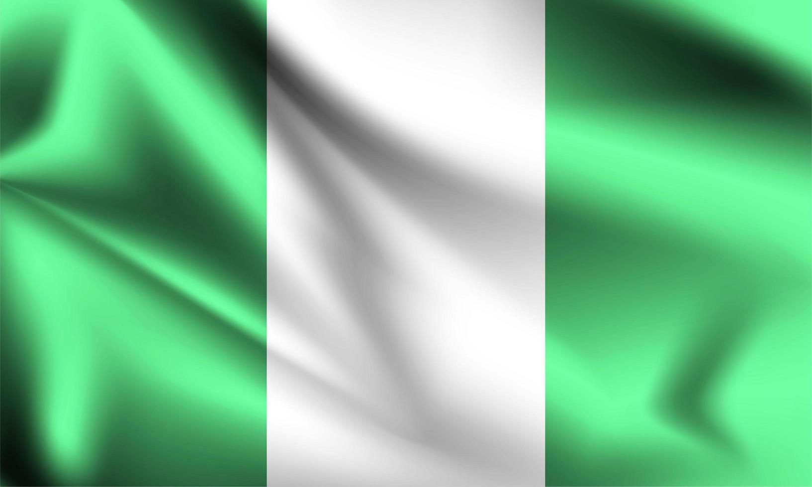 bandera 3d nigeriana vector