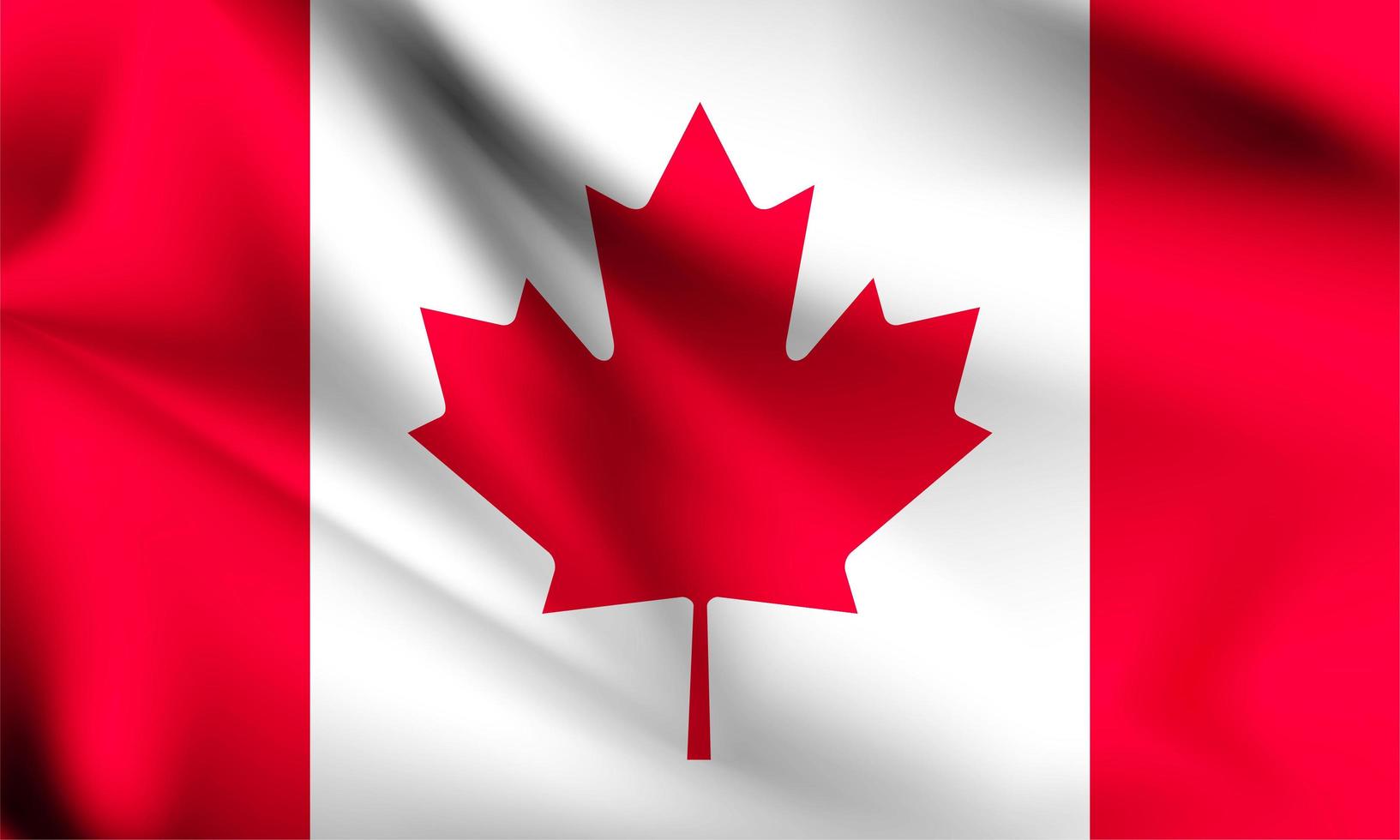 Canada 3d flag  vector