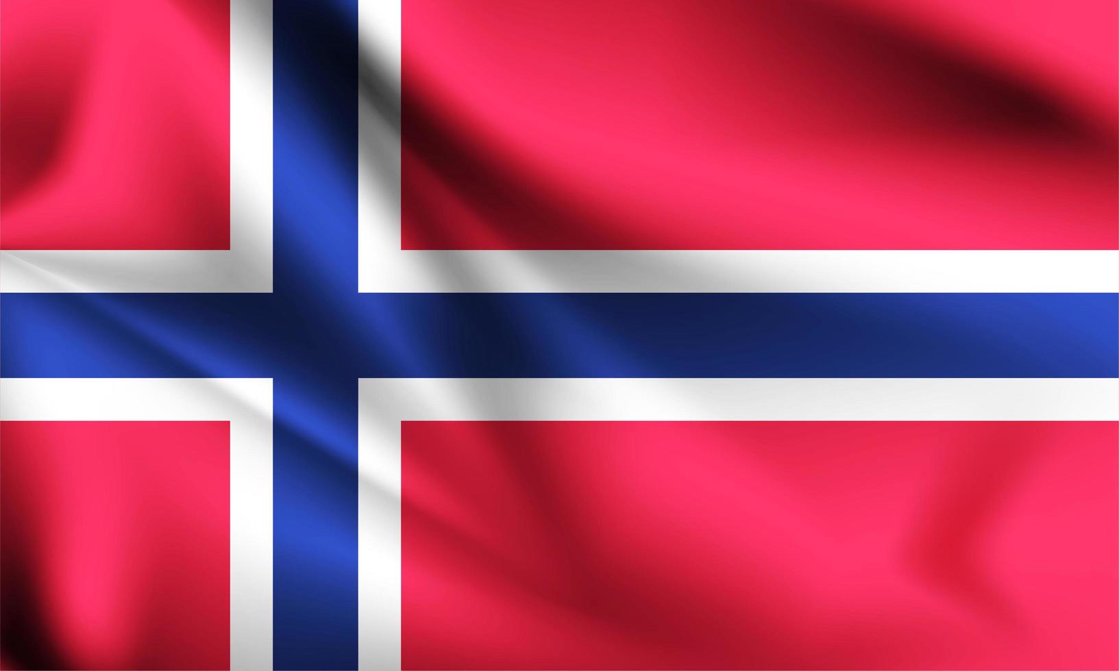 bandera 3d de noruega vector