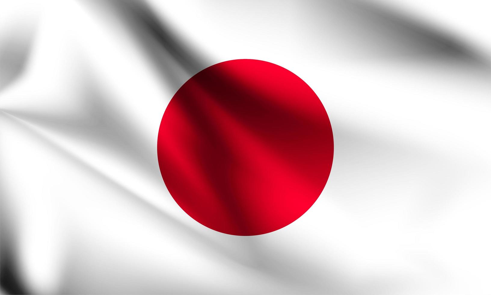 Japan 3d flag  vector