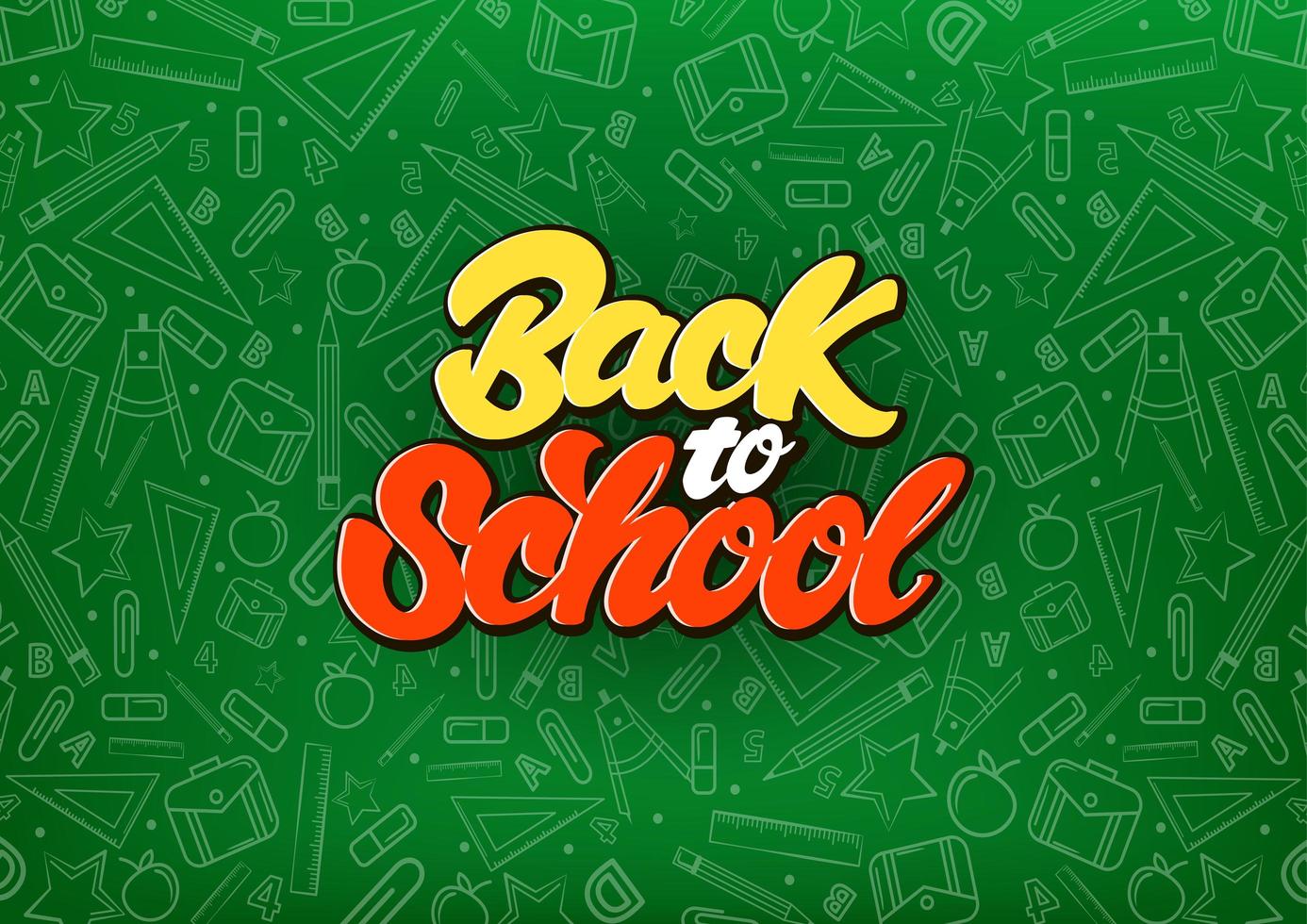 Back to school celebrate in lettering style on chalkboard  vector