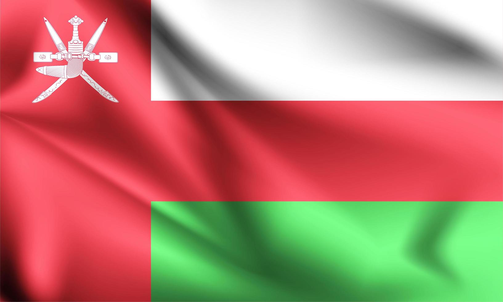 Oman 3d flag  vector