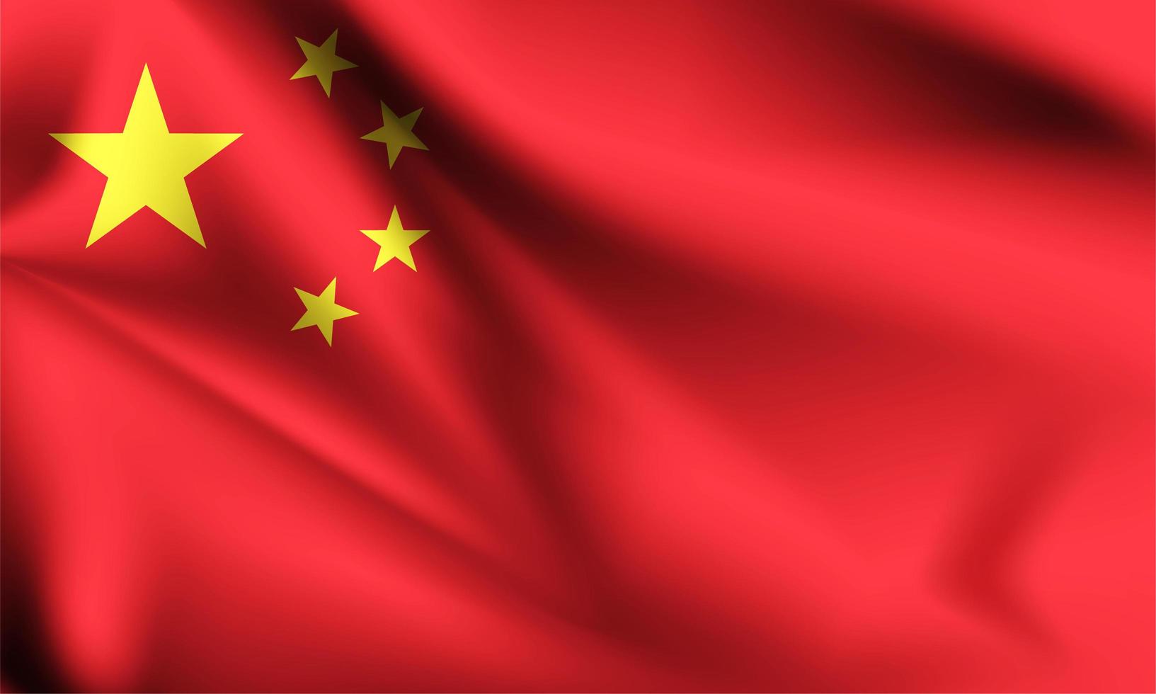 china bandera 3d vector