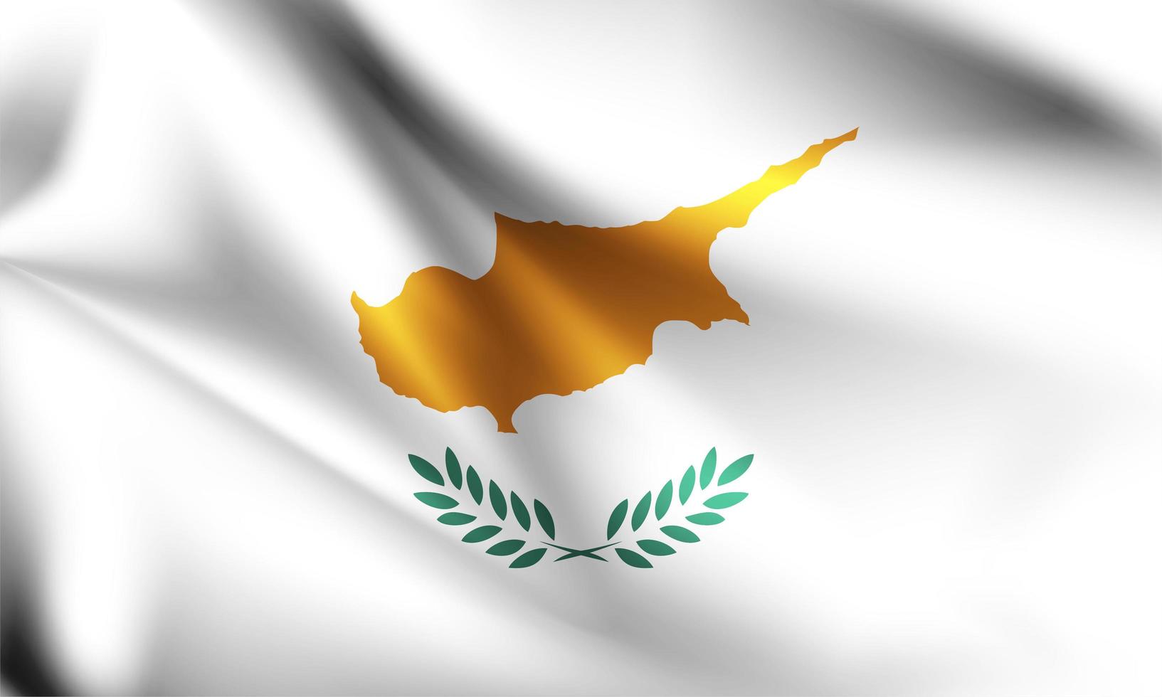 Cyprus 3d flag  vector