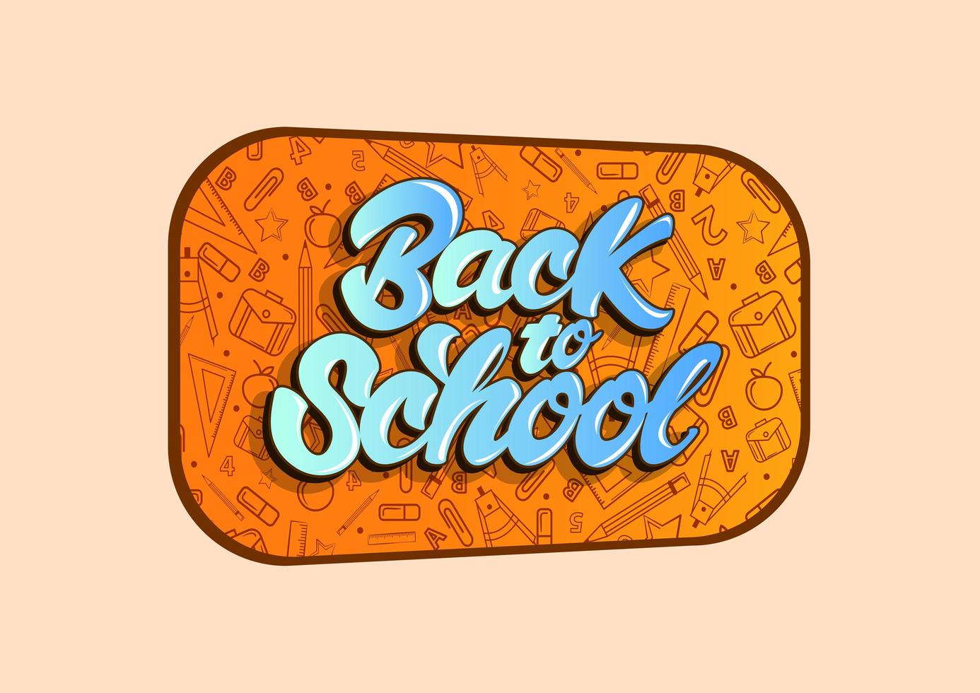 Back to school sign vector