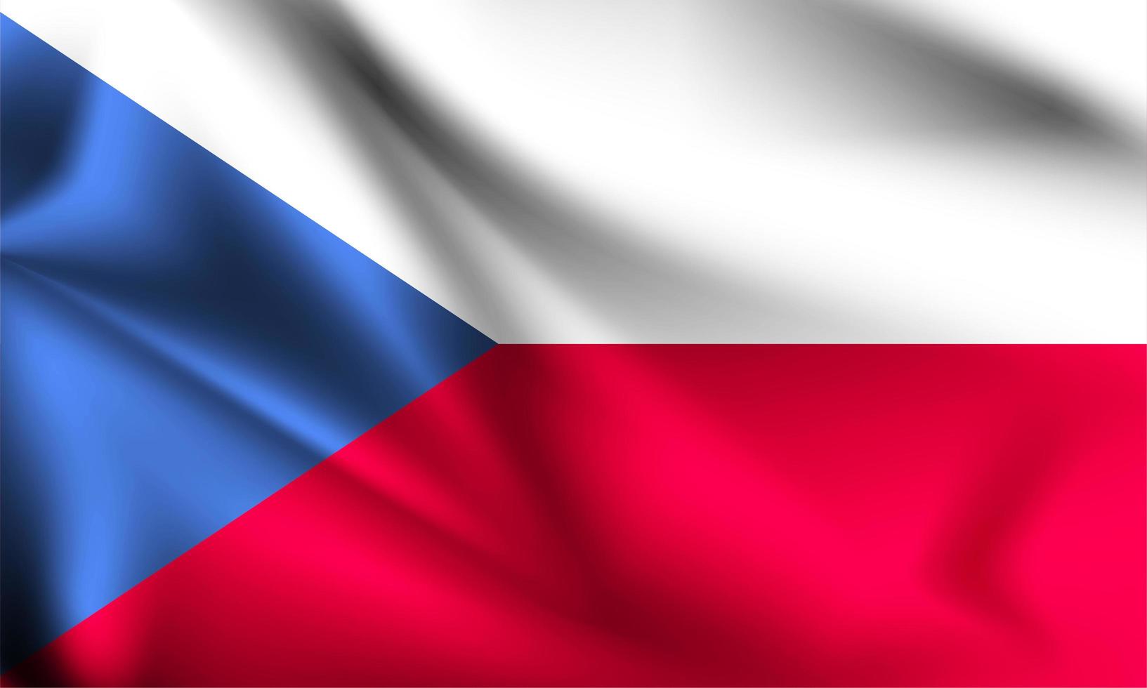 Czech Republic 3d flag  vector