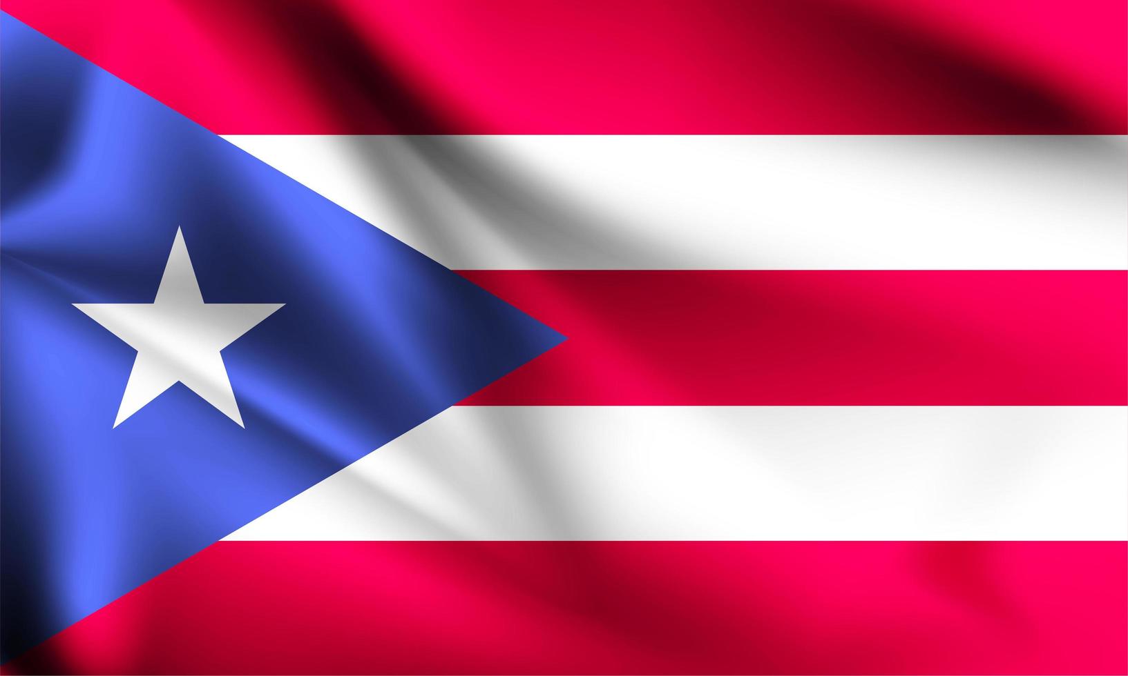 Puerto Rico 3d flag vector